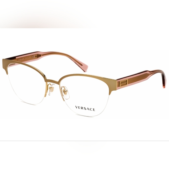 Versace Women's Gold and Brown Eyeglasses - Picture 2 of 4